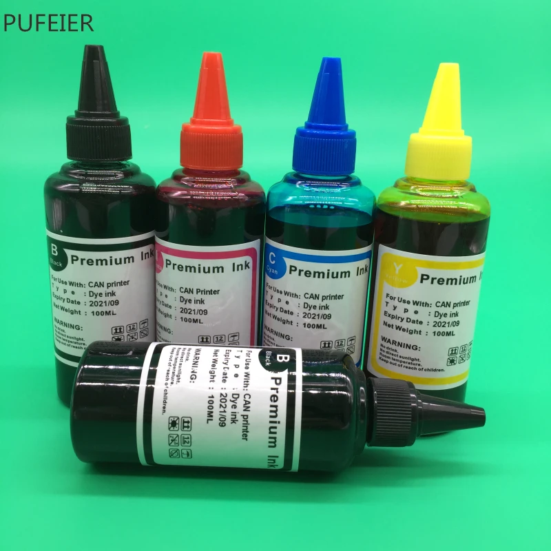 5 Bottles PGI-570 CLI-571 PGI570 571 Dye Based Ink Kit For Canon PIXMA MG5750 MG5751 MG5752 MG5753 MG6850 MG6851 MG6852 MG6853