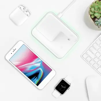 

3in1 QI Wireless Charger Dock for AppleWatch-Airpods-iPhone Charging Station 28TE