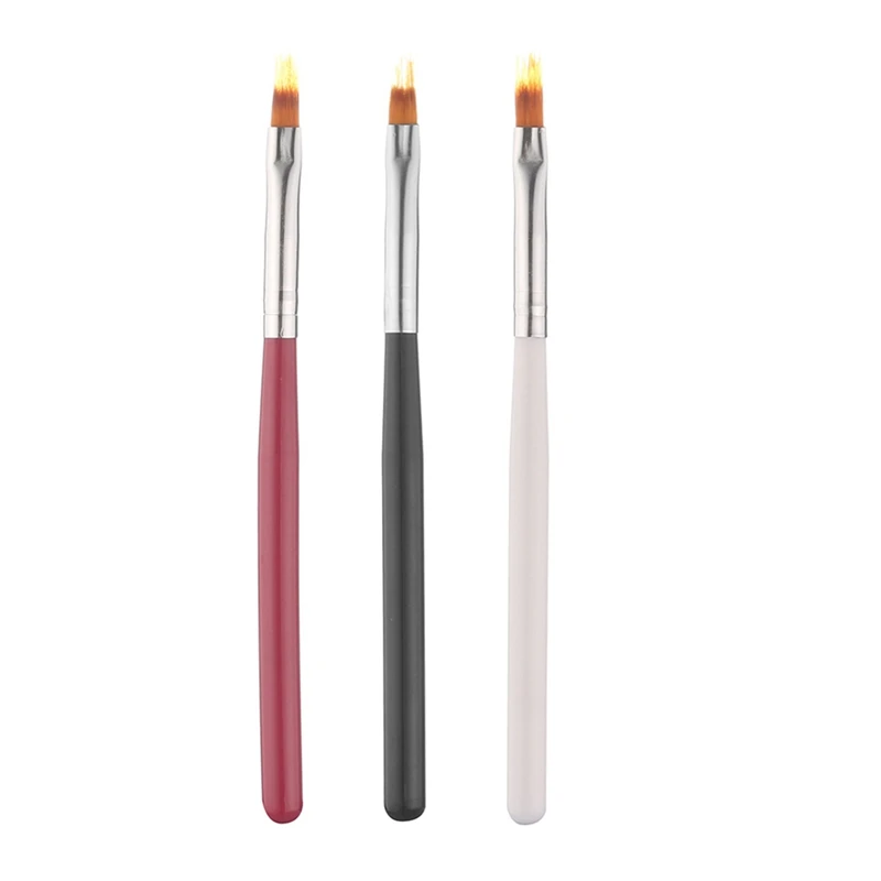 

1 PC Nail Brush Pen UV Gel Gradient Bloom Nail Art Painting Wood Handle Nylon Hair Black White Red Draw Manicure Nail Tool