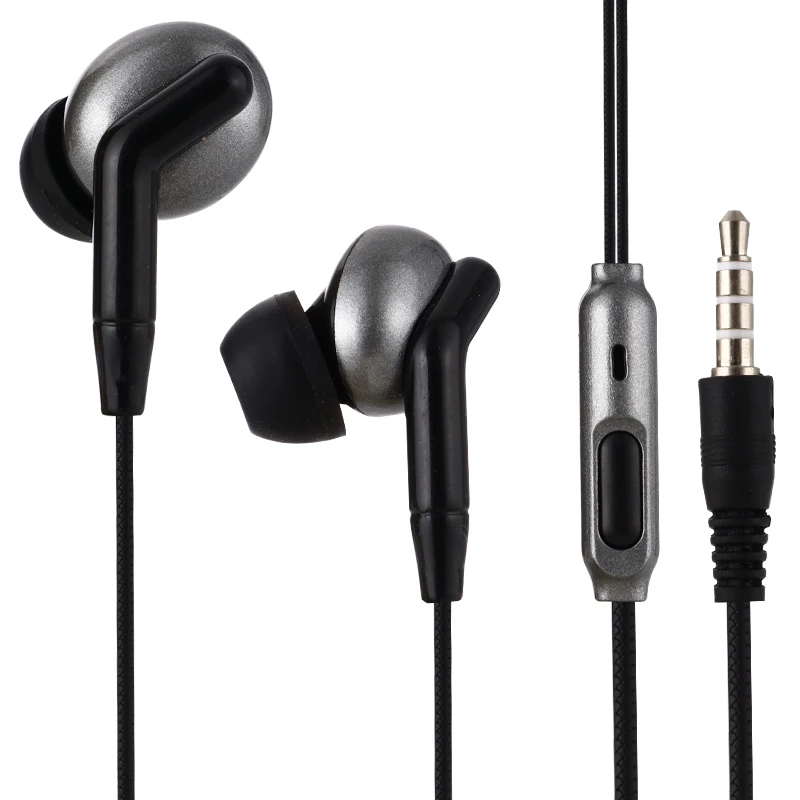 Gameing наушники бас стерео HIFI музыкальные наушники с микрофоном для мобильных телефонов Xiaomi IOS Android Проводная гарнитура наушники - Цвет: gray earphone