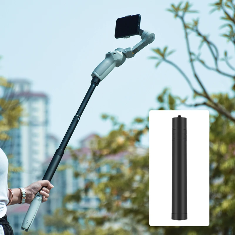 Varilla de extensión telescópica para palo de Selfie para DJI OSMO Mobile 2 3 OM 4 FeiYu Zhiyun Smooth Moza Mini isteady Gimbal Accesorios