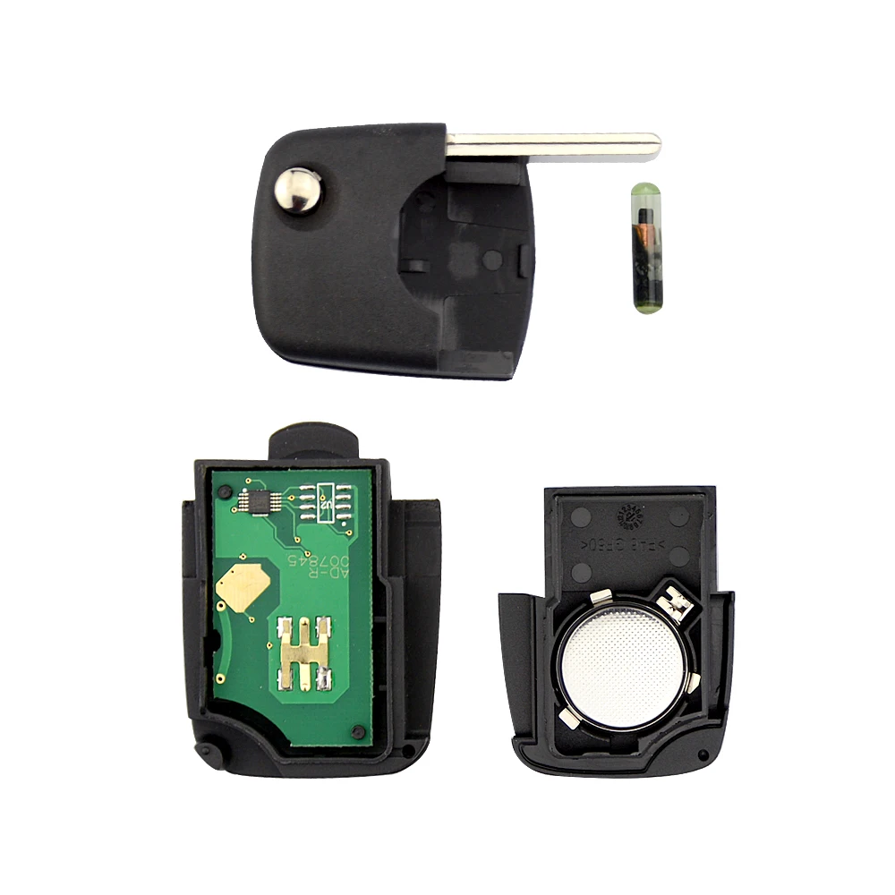 OKEYTECH FOR AUDI A2 A3 A4 A6 A8 TT 433MHZ ID48 4D0837231R CHIP 2 BUTTONS REMOTE CONTROL CAR KEY FLIP FOLDING TRANSPONDER KEY