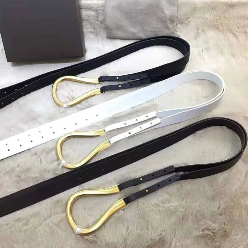 Cosmicchic Top Quality Leather Belts For Women Fashion Week Big Irregular Metal Buckle Fashion Luxury Designer Double Waist Belt