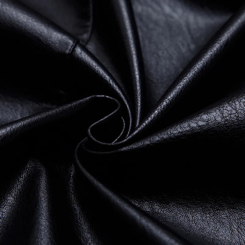 

Edie Ashton 2019 Autumn New Style Men Casual Leather Coat Men's Fashion Fold-down Collar Trend Coat Men'S Wear
