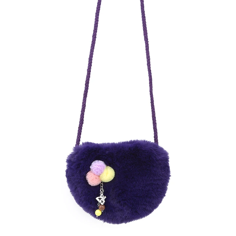 Purple Кошелек для девочек, Детский кошелек, маленький кошелек для мелочи, Детская сумочка, сумочка для денег и монет, одноцветная сумка для монет на молнии, 5 цветов - Цвет: Purple