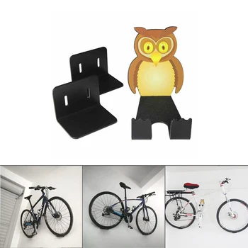 

1 Set of Owl Bike Bicycle Display Rack Hooks Set Owl Bike Storage Wall Mounted Rack Holders Stands for Store Home Market