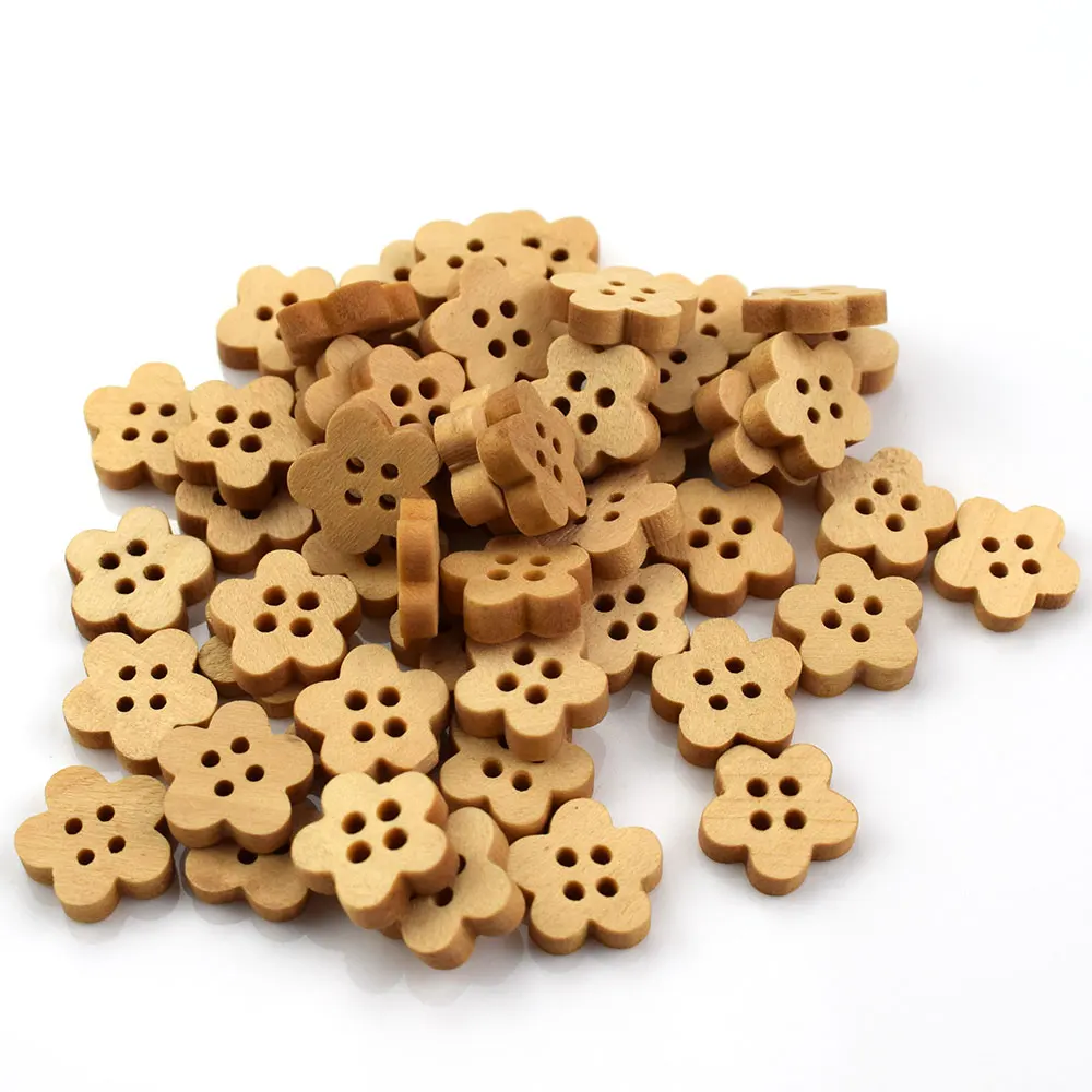 

Деревянные пуговицы для шитья, 4 отверстия, 500 шт.