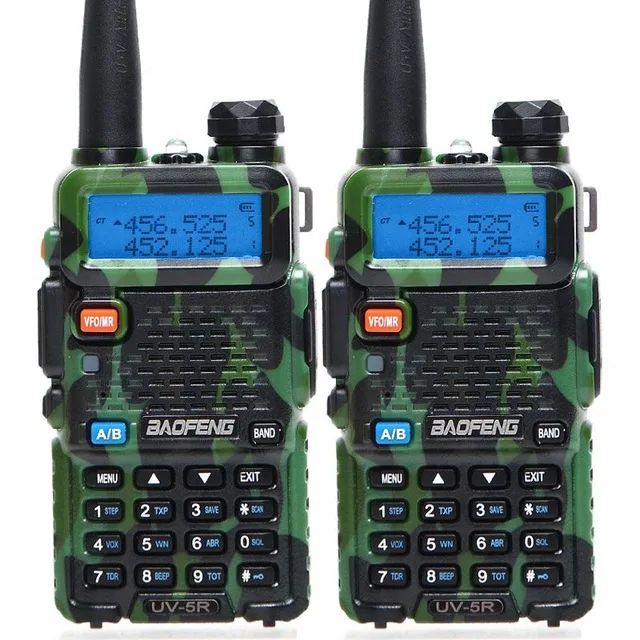 2 шт BaoFeng UV-5R портативная рация VHF/UHF136-174Mhz& 400-520Mhz Двухдиапазонная двухсторонняя рация Baofeng uv 5r портативная рация uv5r - Цвет: 2pcs Camo Radio