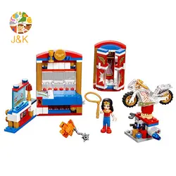 Leoging 41235 192 шт супер герой девушка серия чудо-женщина модель общежития строительные блоки кирпичи Обучающие игрушки подарок 10616