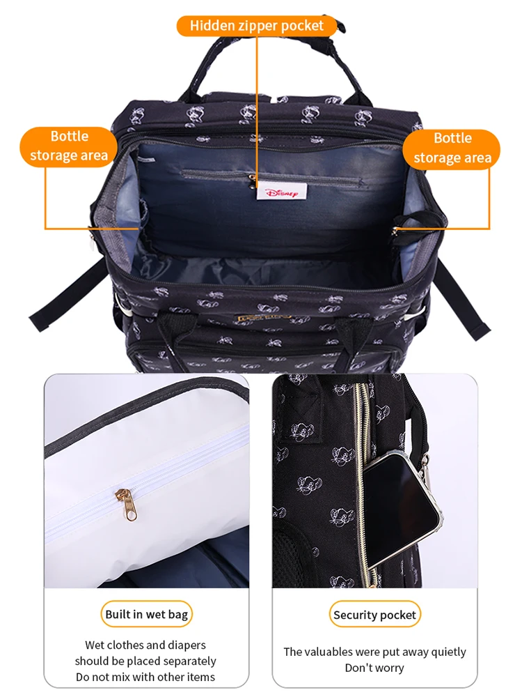 Disney Baby Diaper Bag Folding Bed Lion 