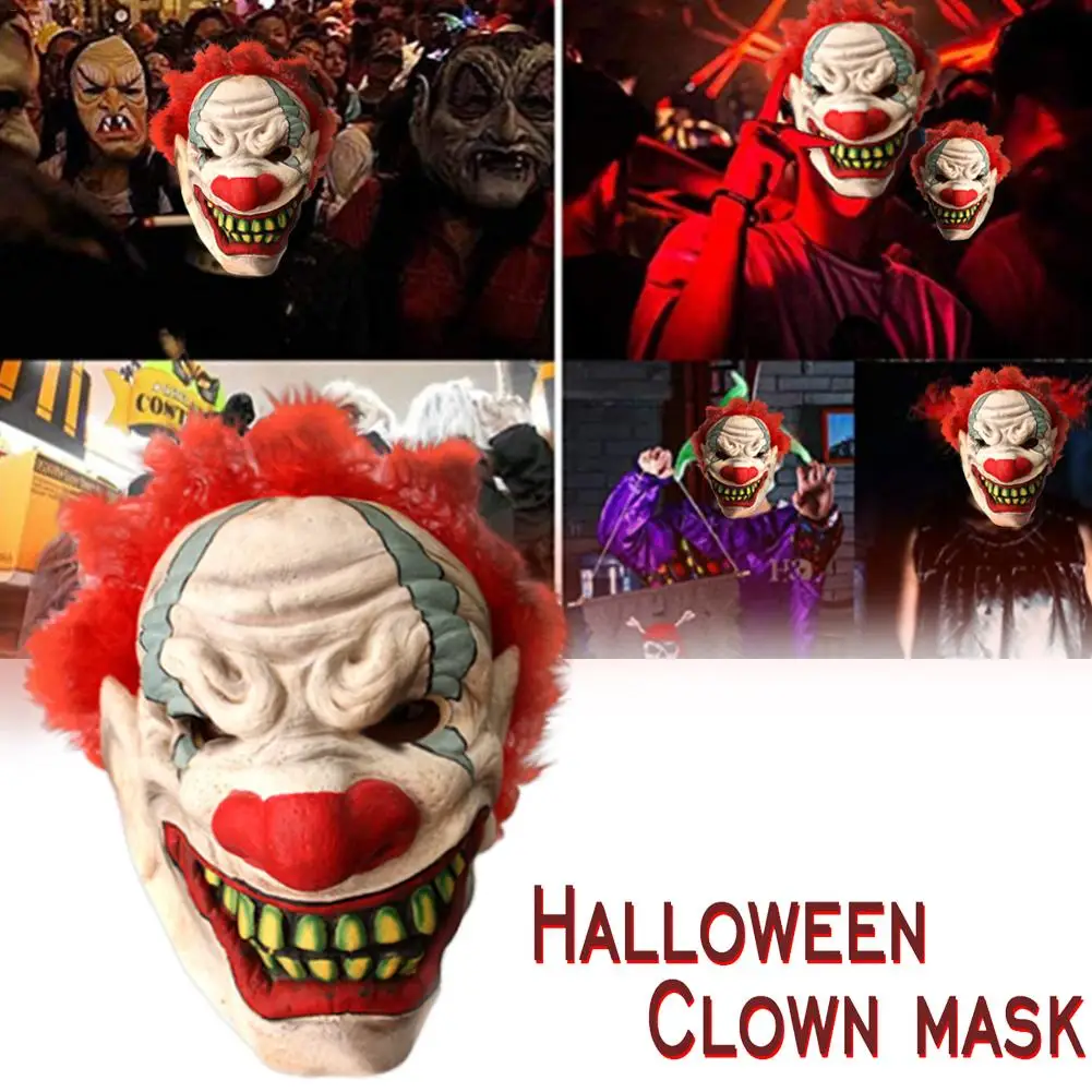 Pennywise ужас одежда для клоуна Маска латекс Хэллоуин страшная маска клоуна вечерние реалистичные аксессуары для косплея