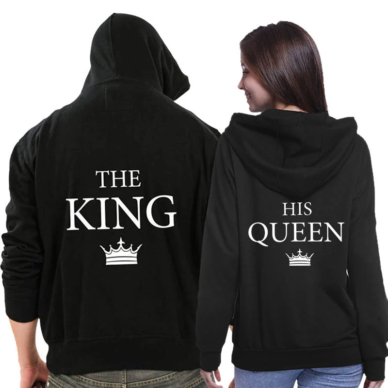 KING QUEEN/модные повседневные женские толстовки с капюшоном и принтом осенняя