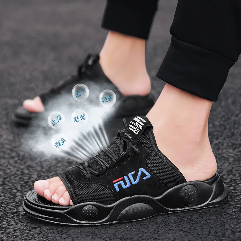 

MEN'S Slippers 2019 New Style Sandals Cool Korean-style Trend of Fashion Outer Wear Sandals Men's
