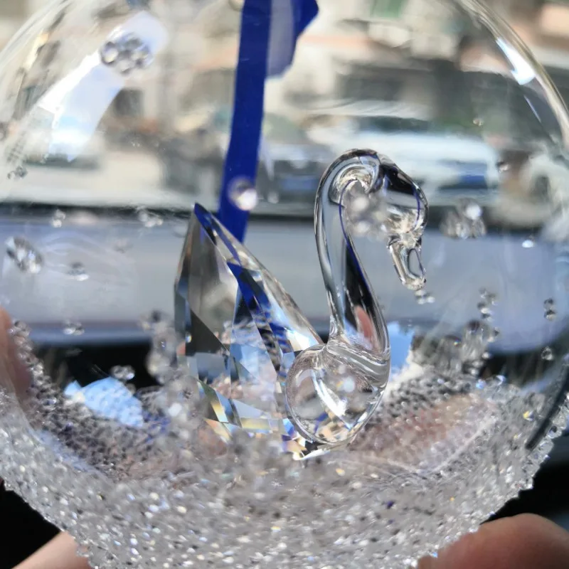 크리스탈 볼 자동차 펜던트 자동차 백미러 장식품 창의적인 자동차 장식