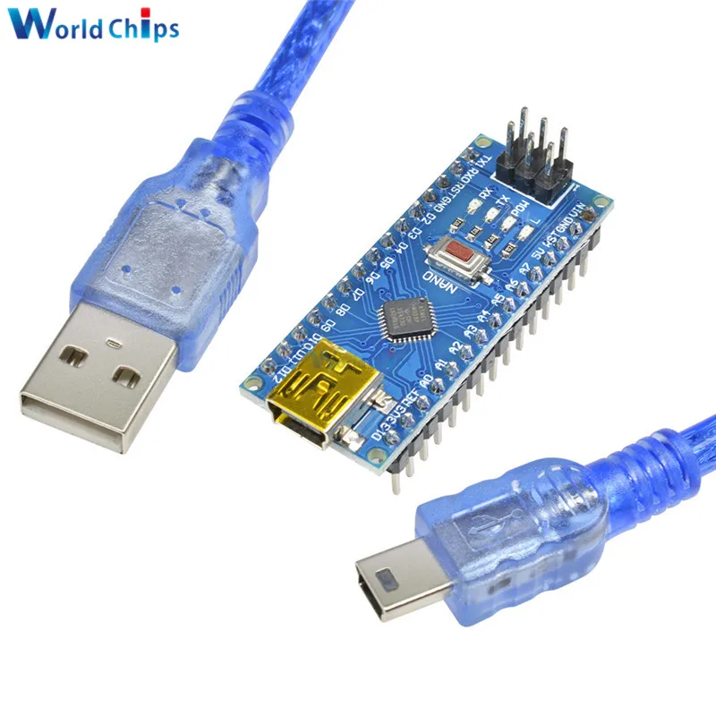 5V 16M Mini USB Nano V3.0 ATmega328 Micro-controller CH340 For Arduino+Cable