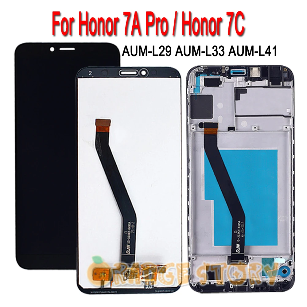 Сменный экран для Huawei Honor 7C 5 7 дюйма полный ЖК-дисплей сенсорная стеклянная рамка