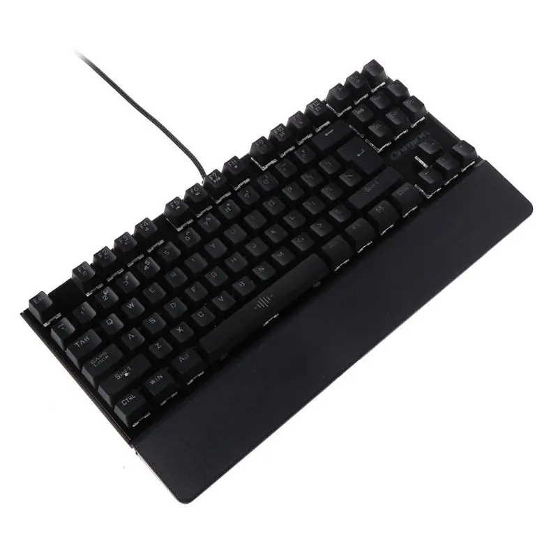 

Mechanical Keyboard USB Wired Colorful LED Backlight 87 Keys Anti-Ghosting Gaming Accessories AXYF