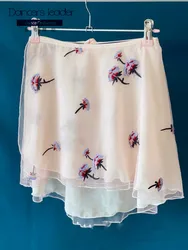 Fairy Ballet Tutu Woman Flower Embroidered Double One Piece Dance Skirt Adult Ballet Lyric Skirt Limited Edition Skirt