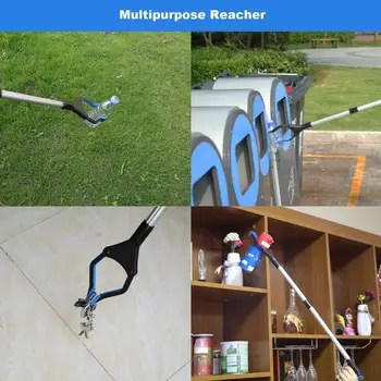 

Foldable Trash Clamps Grab Pick Up Tool Curved Handle Design Folding Sanitary Clip Portable Street House Grabber Tool
