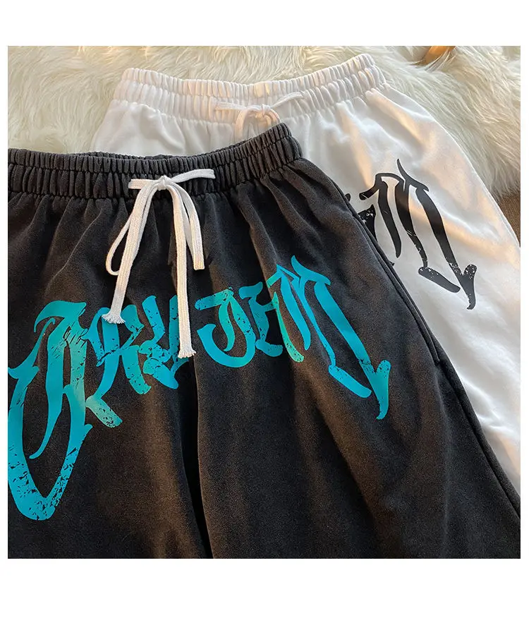 Punk Black Biker Running Shorts 
