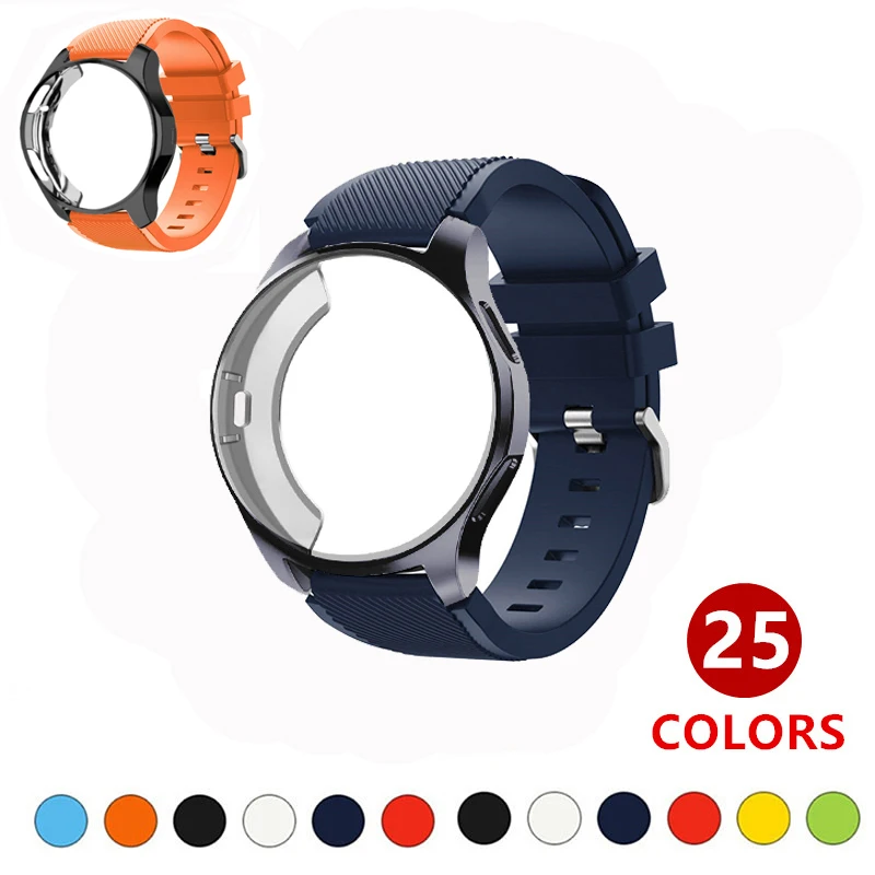 Силиконовый чехол + ремешок для Samsung Galaxy watch 46 мм/42 мм Gear S3 Frontier band спортивный