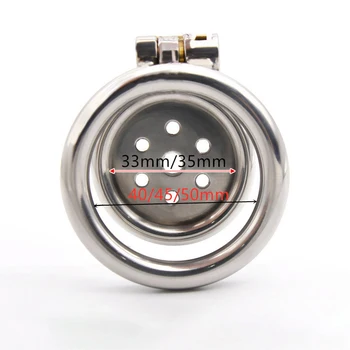 Stainless steel short Chastity cage urethral sound metal penis lock ring stretcher BDSM bondage sadism restraint sex toy for man 6