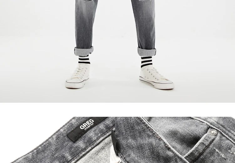 JackJones мужские зимние импортные эластичные хлопковые рваные джинсы | 219132563