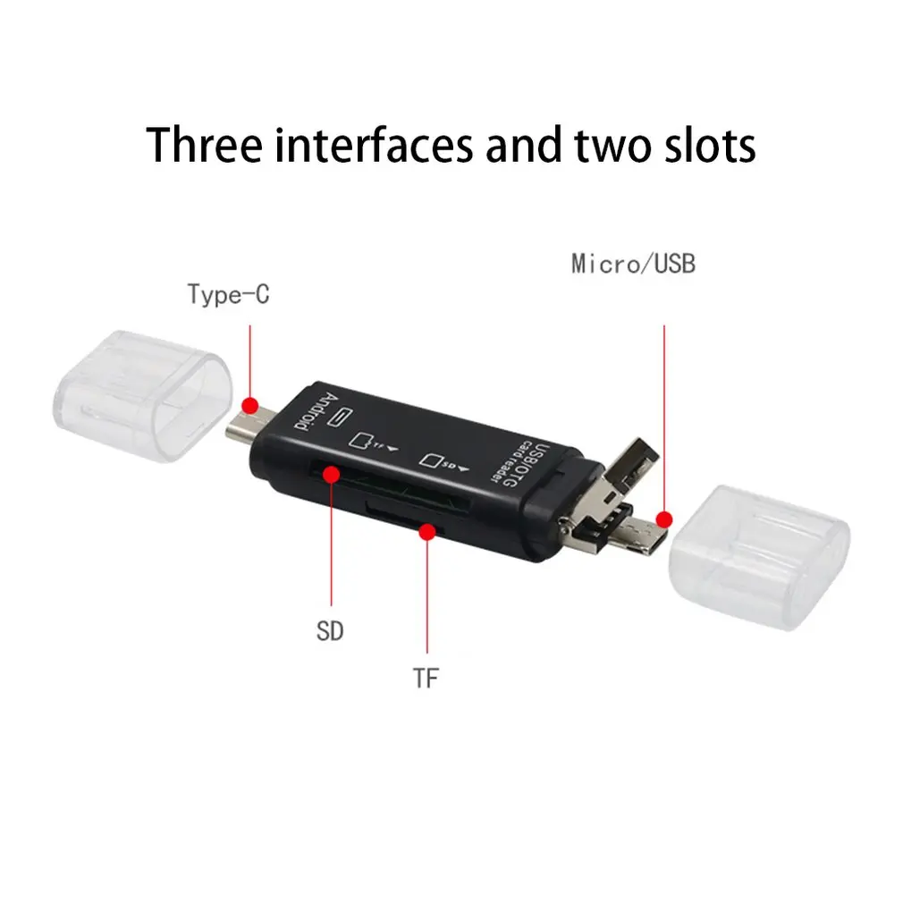 3.1Type-C 5-В-1 Кардридер мобильного телефона Dual-Применение кард-ридер Otg мульти-Функция кард-ридер устройство для считывания с tf-карт