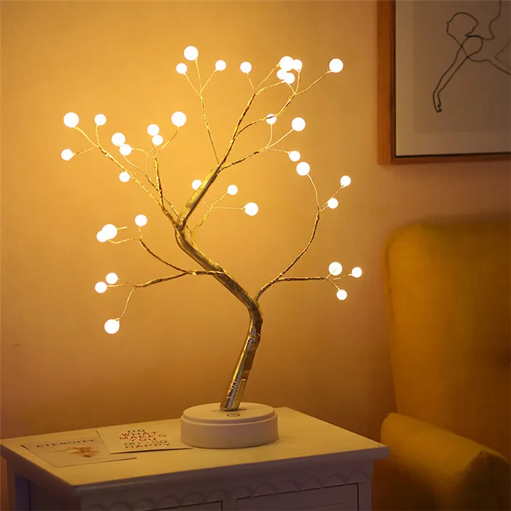 36 LED Pearl Tree Branch Table Desk Lamp 9