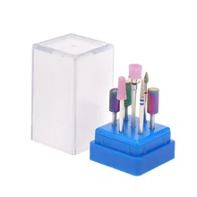 Карбид вольфрама алмазные сверла для ногтей набор 7 шт. маникюрный педикюр инструмент для дизайна ногтей для лака для ногтей