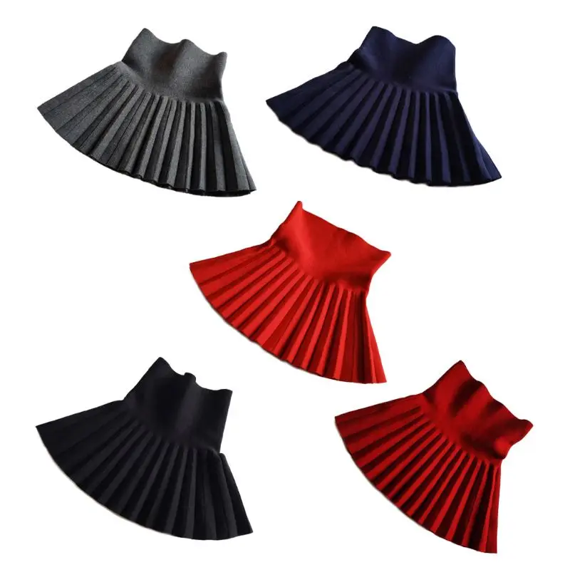 Baby Toddler Children's Clothing School Girls Knit Skirt Bottoming Princess Pleated Skirts For Kids Children Clothes