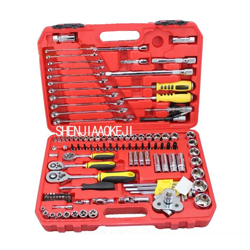 

121 Pieces/set Auto Repair Machine Combination Tool Set Of Sleeve Ratchet Wrench Repair Kit Multifunctional Portable Toolbox 1PC