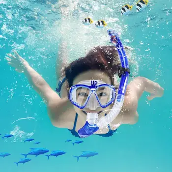 

Underwater Anti-fog Full Face Snorkeling Mask Diving Goggles Breathing Tube New Chic