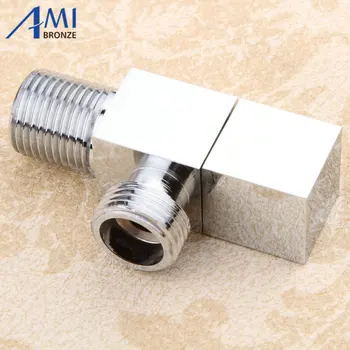 

Bathroom hardware filling valve accessories square valve triangle valve angle valve chrome polished Brass G1/2"