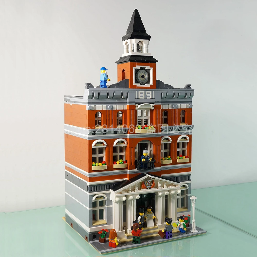 15003 Creator City Street The Town Hall модель 2859 шт. строительные блоки игрушки детские подарки совместимы с 10224