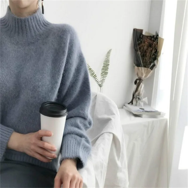 Fashion and leisure Korean Plush autumn and winter solid color sweater women Fashion and leisure Korean Plush autumn and winter solid color sweater women