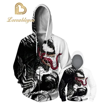 

Marvel Movie Venom 2 3D Printed Hoodies Men Women Hooded Sweatshirts Hip Hop Pullover Pocket Jackets Kids 7T - 14 T Casual Tops
