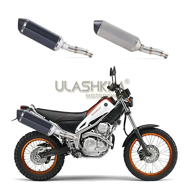 Полная выхлопная система мотоцикла глушитель Escape slip on для YAMAHA XG250 XT250 модифицированный контакт средняя труба адаптер подключения