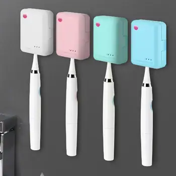 

Wall-Mounted Toothbrush Sanitizer UVC-LED Toothbrush Disinfector 2in1 Sterilization Storage Box Toothbrush Holder Oral Care