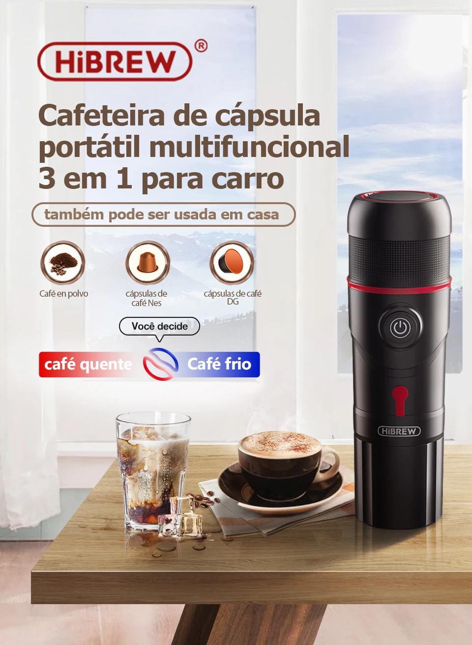 Hibrew portátil máquina de café para o