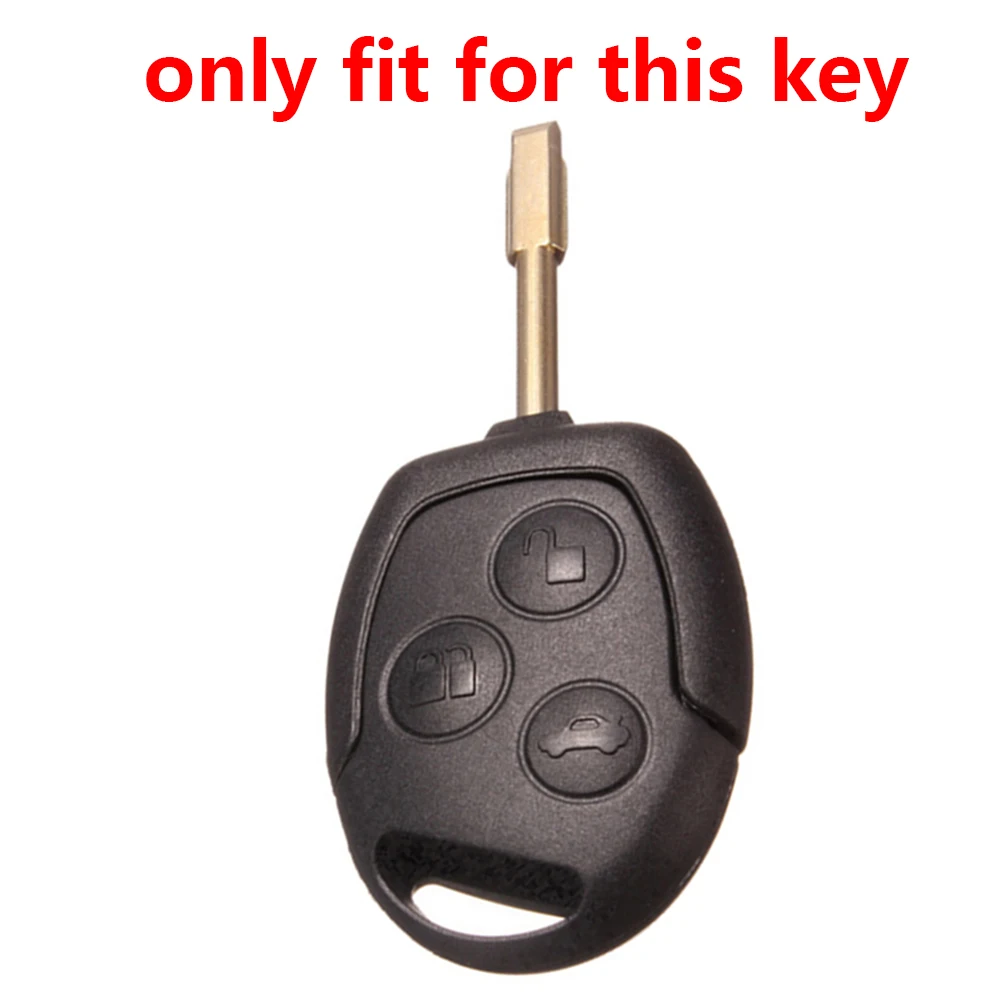 Silicone Key Holder Keychain for Ford focus mk2 Fiesta MK7 Mk5 Mk6 Fusion Mondeo Mk3 Transit Street Ka Remote Car Key Cover Case key case key case cover remote control case cover