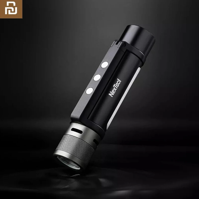 

YouPin NexTool LED Flashlight Portable 6 in 1 Zoomable Outdoor Waterproof Camping Night Light USB Type-C Emergency Light Lamp