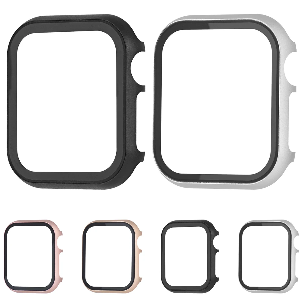 Metal Protective Aluminum Case+screen Protector for Apple Watch Bumper