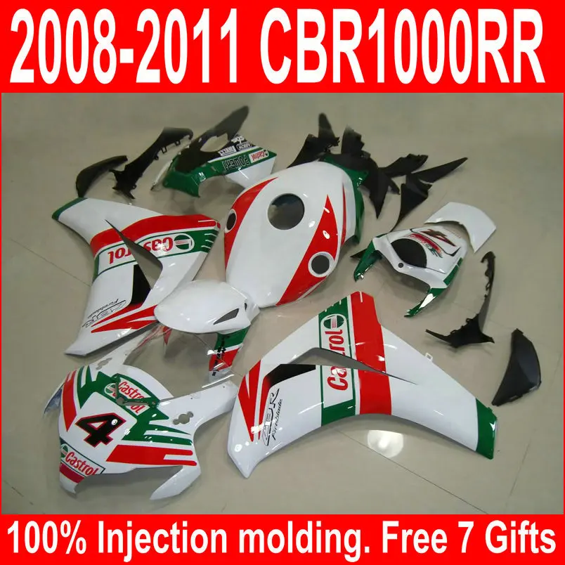 Обтекатель комплект для Honda CBR1000RR 08 09 10 11 Красный черно белые обтекатели комплект CBR 1000RR 2008-2011 ST09