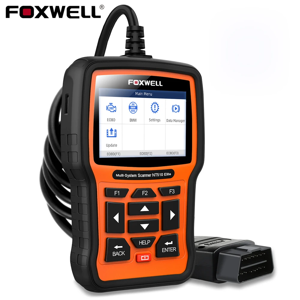 Сканер FOXWELL NT510 Elite с полной системой OBD2 сканер на ABS SRS EPB DPF сервис сброса масла ODB2