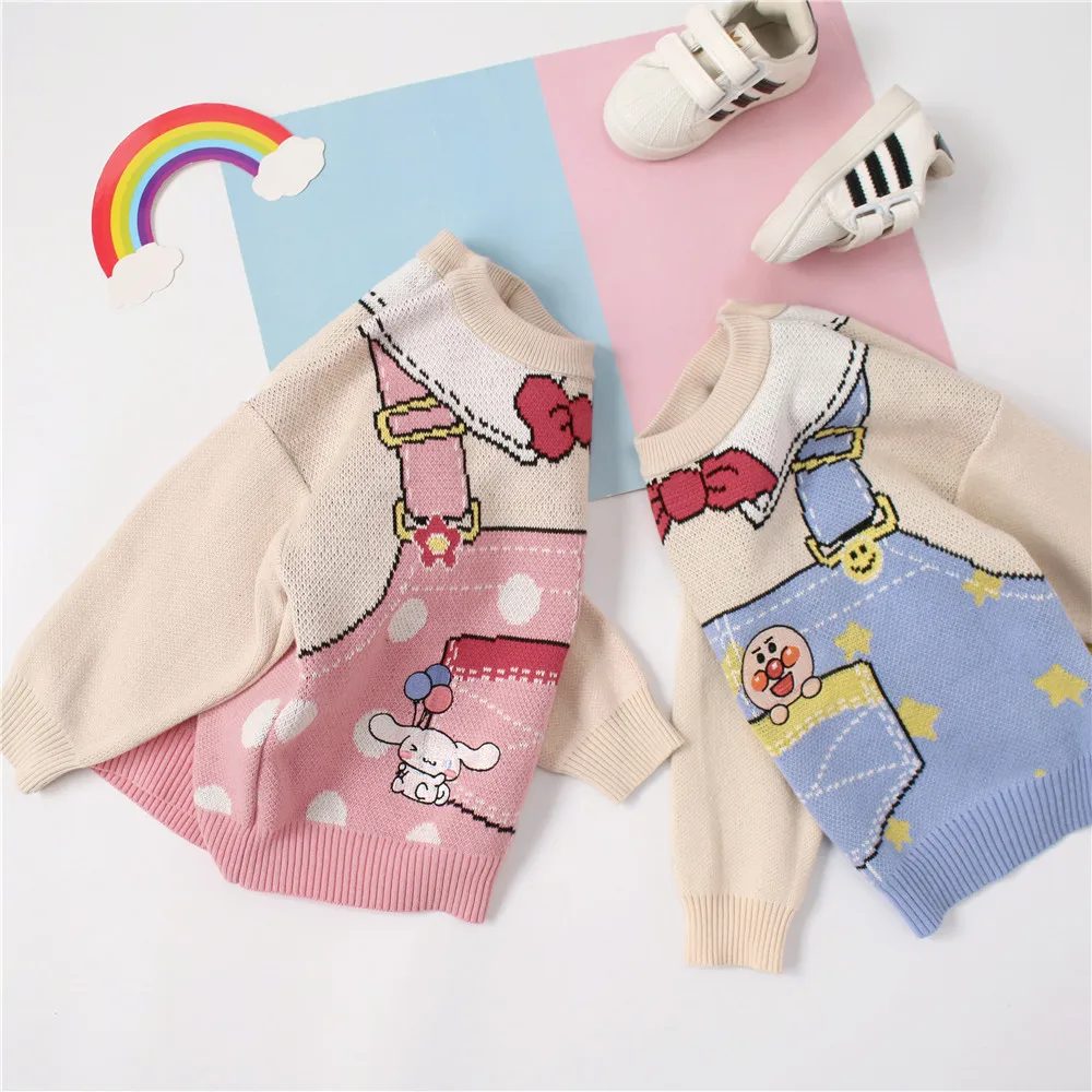 Tonytaobaby/осенне-зимняя одежда; новые детские хлопковые вязаные свитера с рисунком; Детский свитер