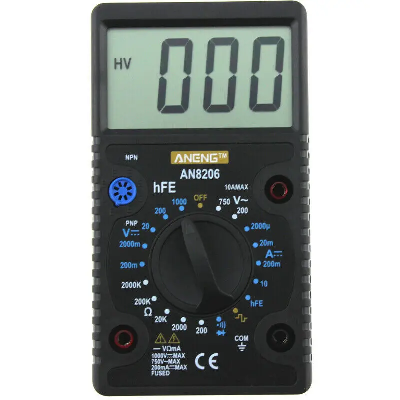 ANENG AN8206 Digital Multimeter Ampere Voltage Tester 50Hz Square Wave Output