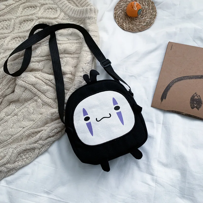 Women's Costumes Cute Cartoon No Face Man Plush Messenger Bag Spirited Away Cosplay Anime Plush Bag Dolls Adjustable Strap Bag Gift for Girls anime maid outfit Cosplay Costumes