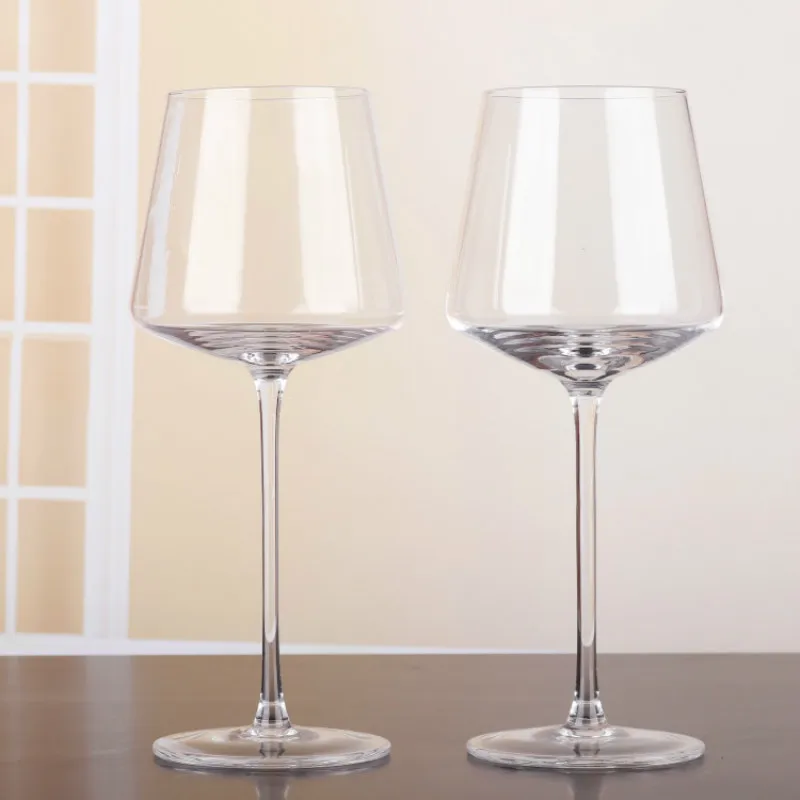 

400-500ml Simple High-End Red Wine Glass Lead-Free Crystal Glass Goblet Wine Cup Drinkware Bar Restaurant Home Glasses