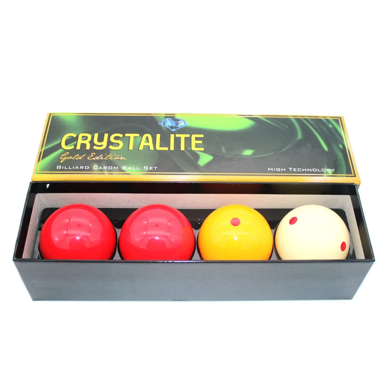 High End Tournament Belgian Carom Billiard Pool Ball Set 2 3/8" 61.5mm Red Dot (4pcs/box